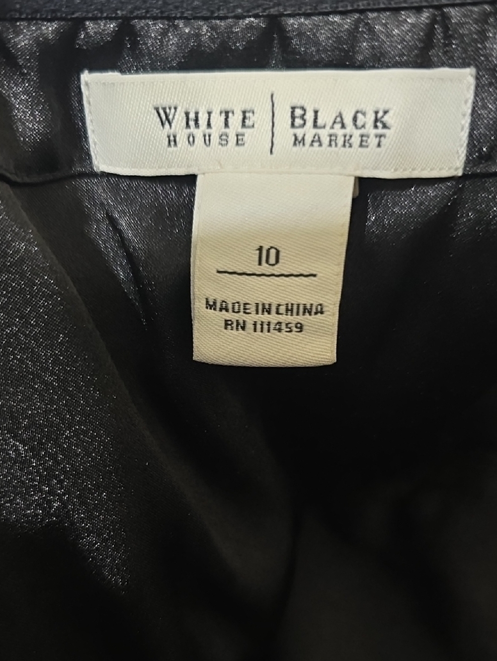 WHBM Strapless Ruffle Tiered "Tuxedo" Mini Dress Black Size 10 - Picture 7 of 8
